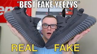 BEST FAKE YEEZYS EVER YEEZY 350 V2 CINDER REAL VS FAKE BUYER BEWARE [upl. by Meekah]