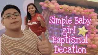 Baby Girl Baptismal Balloon Decoration Idea [upl. by Safier]