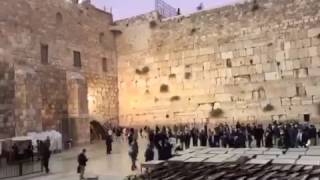 Hanukkah Menorah Lighting At Western Wall in Jerusalem Israel [upl. by Moth430]