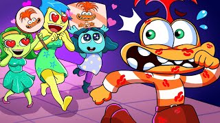 ANXIETY GETS A FAN CLUB Inside Out 2 Cartoons Animation  All Clips From The Movie 2024 [upl. by Merchant]