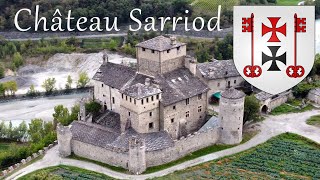 Château Sarriod de La Tour drone 4K SaintPierre Aosta Valley Italy Europe [upl. by Oflodor]