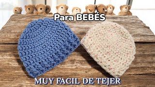 LOS GORRITOS PARA BEBES RECIEN NACIDOS Mas faciles y Rapidos de tejer [upl. by Atenaz]