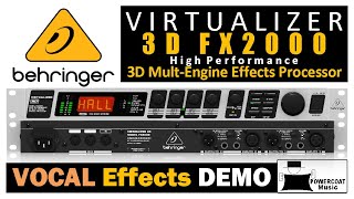 Behringer VIRTUALIZER 3D FX2000 MultiEffects Processor Vocal Effects [upl. by Ecydnac717]