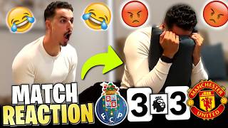 MAN UTD FAN FREAKS OUT REACTING TO PORTO 33 MANCHESTER UNITED  MATCH REACTION [upl. by Eloccin111]