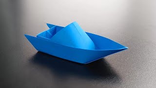 How to make a Paper Speedboat that Floats  NEW VERSION [upl. by Eimak]