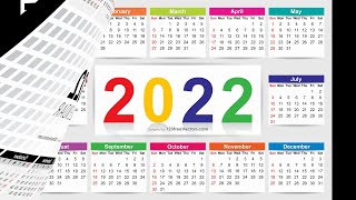 2022 Calendar Free Download  123FreeVectors [upl. by Yrhcaz]