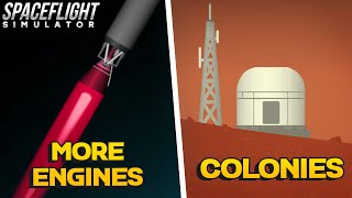 ENGINE Mods and COLONIES  Spaceflight Simulator Mod Review [upl. by Attelrak413]