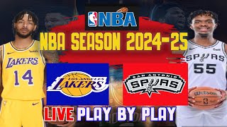 NBA LIVE 🔴LAKERS VS SAN ANTONIO SPURS NBA REGULAR SEASON 2024 LIVE PLAY BY PLAY [upl. by Fritz]