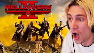 xQc Plays HELLDIVERS 2 for the FIRST TIME [upl. by Onaireves102]