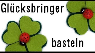 Glücksbringer basteln  Kleeblatt [upl. by Asirehc]