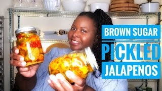 How to make Pickled Jalapeno Peppers  BROWN SUGAR PICKLED JALAPENOS [upl. by Esiocnarf]