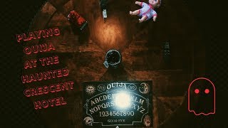 Playing the OUIJA BOARD at the HAUNTED Crescent Hotel [upl. by Ayit265]