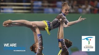 HIGHLIGHTS  2016 Acrobatic Worlds Putian CHN – Womens Groups  We are Gymnastics [upl. by Anitsud]