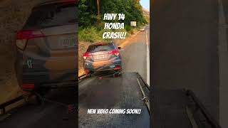 HWY 14 Honda Crash 3 crash towing automobile video viralvideo shorts views viral honda [upl. by Berga804]