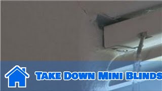 Window Blinds  How to Take Down Mini Blinds [upl. by Naggem]