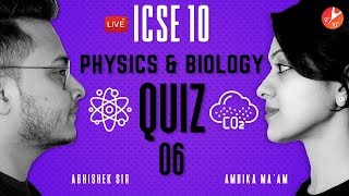 Physics amp Biology LIVE MCQ QUIZ  Modern Physics amp Physical Health and Pollution  ICSE Class 10 [upl. by Notak12]