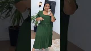 Vestido Moda Evangélica Manga Princisa Plus Size [upl. by Grigson]