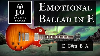 Epic Emotional Ballad Backing Track in E major｜58 BPM｜Guitar Backing Track [upl. by Aun482]