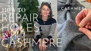 How to repair holes in cashmere  Nearly New Cashmere [upl. by Soigroeg]