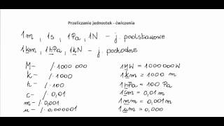 Przeliczanie jednostek  ćwiczenia [upl. by Annairb]