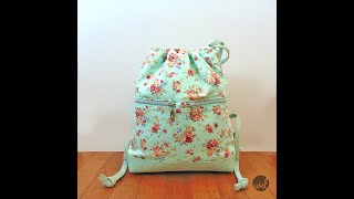 Begonia Drawstring Backpack  Part 14 Preparation Cutting and Interfacing [upl. by Atteuqcaj]