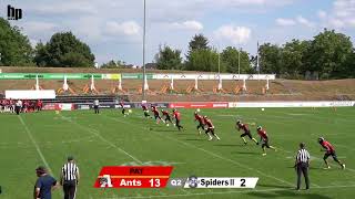 🏈 Königsbrunn Ants  Straubing Spiders II  American Football Landesliga Bayern  Playoff Halbfinale [upl. by Nalyad]