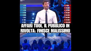 Affari tuoi la puntata finisce malissimo Pubblico in rivolta è successo di tutto e la p short [upl. by Marciano]