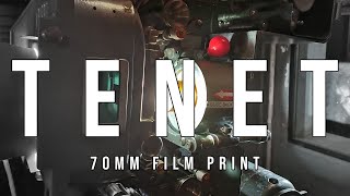 TENET 70mm FILM PRINT  Christopher Nolan  Up In The Booth  Projection Booth [upl. by Nylle416]