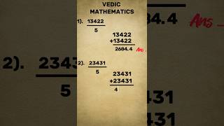 Vedic Maths Awesome Trick To Divide By 5 vedicmaths [upl. by Hutton]