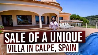 Sale of a unique villa in Calpe Spain with sea and city views Property in Spain [upl. by Yaresed351]