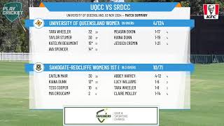 University of Queensland Womens 1st Grade v SandgateRedcliffe Womens 1st Grade [upl. by Starr]