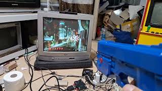 Raspberry pi 5  CRT RGB 480i AIMTRAK [upl. by Asirem694]