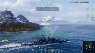 World Of Warships Random Battle Gameplay With JINAN [upl. by Hairakcaz]