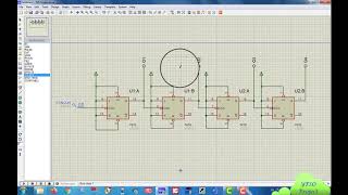 Réalisation dun compteur asynchrone Modulo 16 avec bascules JK ISIS [upl. by Hobey]