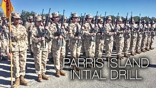 Parris Island Marine Recruits  Initial Drill Evaluation [upl. by Gabel]