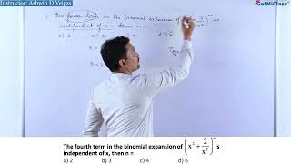 Binomial Expansion Fourth Term Analysis KCET 11th Mathematics Binomial Theorem [upl. by Ynahpets]