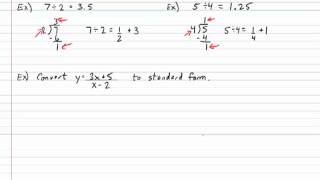 Rational Function General to Standard Form [upl. by Samid]