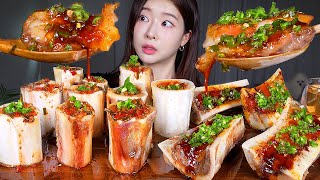 ASMR MUKBANG  매운 우골수 🔥 본매로우 먹방 Spicy Beef Bone Marrow 🐮🦴 [upl. by Helbona100]