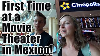 Americans FIRST time at a movie theater in Mexico [upl. by Nythsa]