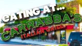 EATING AT  CARRABBAS ITALIAN GRILL  ORLANDO [upl. by Anairam576]