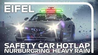 Assetto Corsa F1 Eifel GP Safety Cars Hot Lap Heavy Rain Nurburgring  Mercedes AMG GT [upl. by Ednargel]