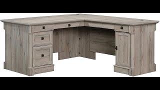 Review Sauder Palladia LShaped Desk 2021 [upl. by Adlin]