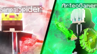 SenpaiSpider vs ArteoGamerOffical Axe PvP Challenge [upl. by Neerom679]