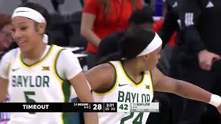 Baylor Basketball W Highlights vs Miami  Dec 16 2023 [upl. by Joed]