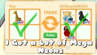 What People Trade For MEGA Neon Giraffe  GIVEAWAY  Roblox Adoptme [upl. by Bever746]