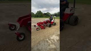 The Ventrac Power Rake putting in work on the CARES ballfield Ventrac Weingartz PowerRake [upl. by Dranoel]