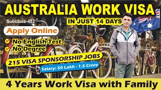 🇦🇺 Get Australia Work Visa Online in 14 Days  215 VISA SPONSORSHIP JOBS  Skill Shortage Visa 🇦🇺 [upl. by Butta340]