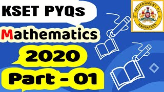 KSET Previous year Questions Solutions Mathematics 2020  Part 01 In Kannada 🗞️📜 [upl. by Anehta]