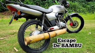 como fazer escapamento de BAMBU na MOTO [upl. by Amaral]