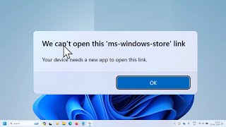 Windows Store Missing  We Cant Open this mswindowsstore link How to FIX Windows Store Error [upl. by Rotow]